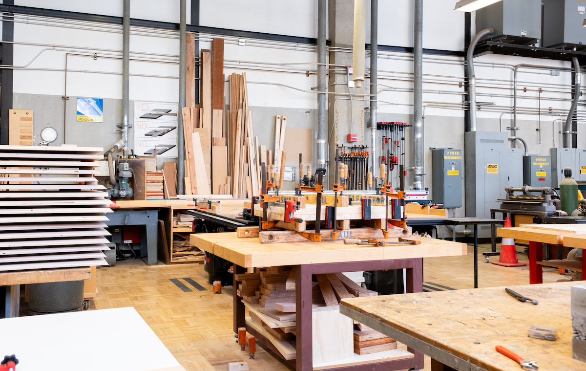 View of woodshop